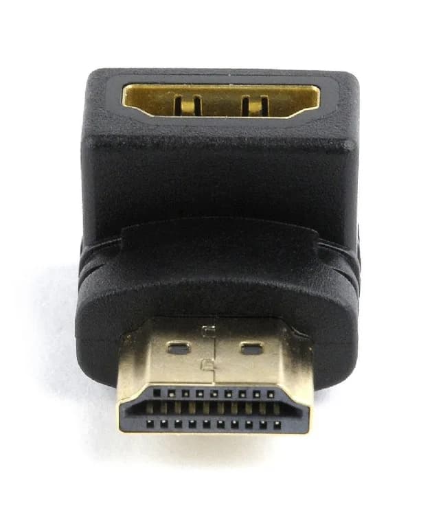 ADAPTOR video GEMBIRD, adaptor HDMI (T) la HDMI (M), 90 grade, negru, "A-HDMI90-FML" — miniatură