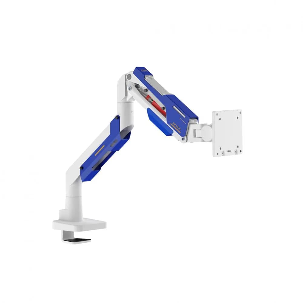 Suport monitor Serioux MM101-C012WH, arc cu gaz, compatibilitate dimensiune ecran 24"-57", greutate maximă suportata: 2~30 kg, VESA: 75x75, 100x100, 100x200, 200x100, 200x200, inclinare: +70°~-45°, pivotare: +90°~-90°, rotația ecranului: 360° — miniatură