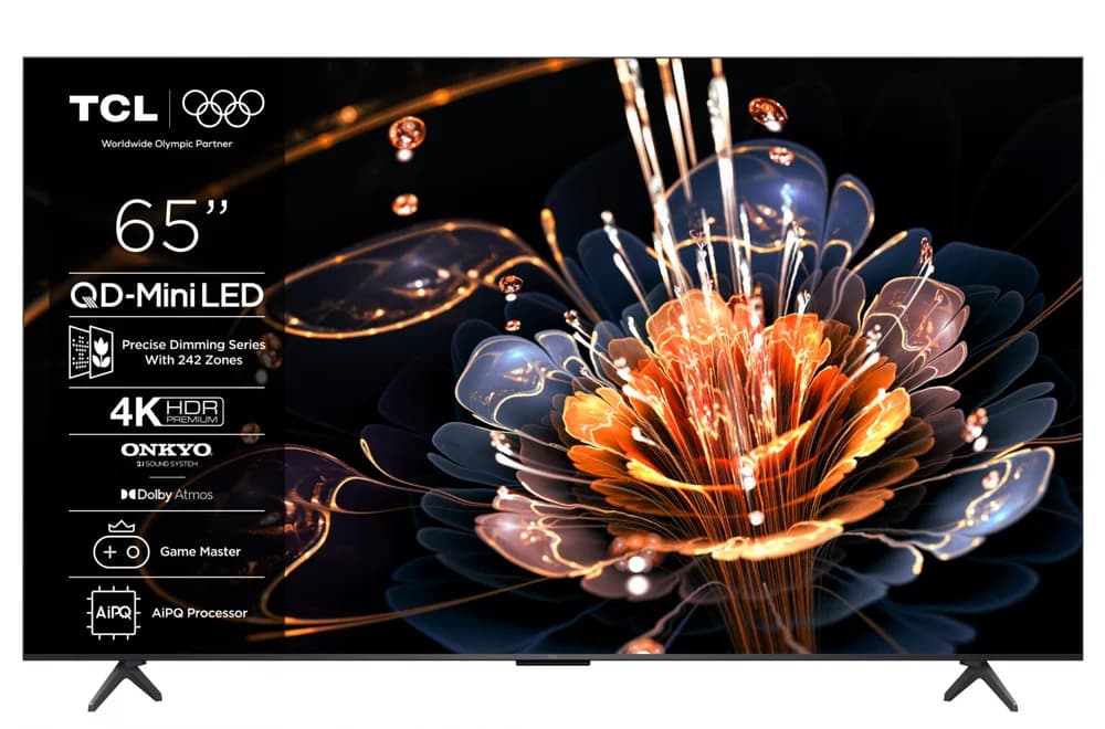 Televizor TCL Mini LED 65C61KS, 164 cm, Smart Google TV, 4K Ultra HD, Onkyo