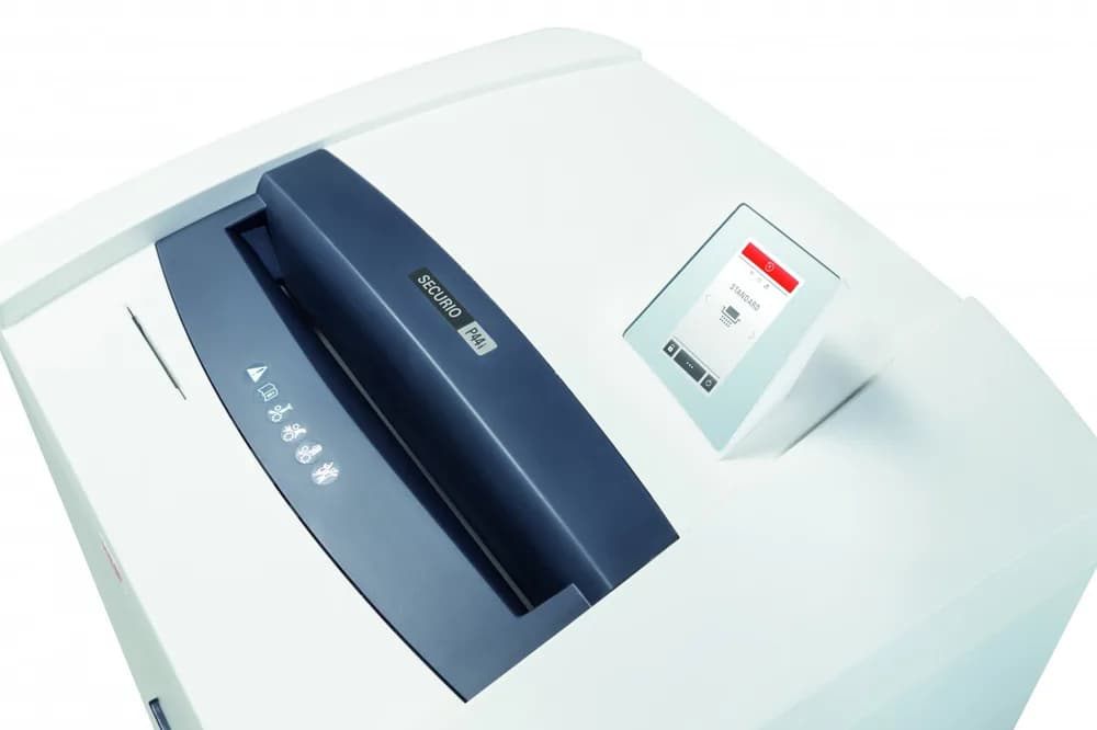 Distrugator documente manual HSM Securio P44i, 43-45 coli, cross cut (3,9 x 40mm), de securitate 4 "H-1873121" — miniatură