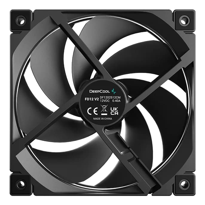 Ventilator DeepCool "FD12 V2", 120mm, 500 - 2500 RPM, hydro bearing, 79 cfm, 4-Pin PWM, negru, "R-FD12V2-BKNPN1-G" — miniatură