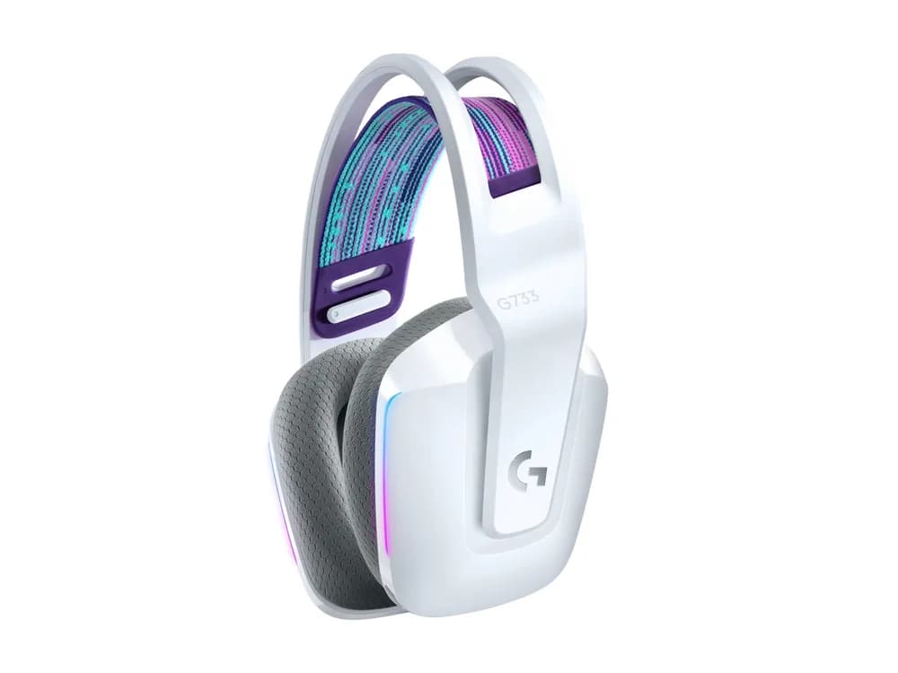 LOGITECH G733 LIGHTSPEED Wireless RGB Gaming Headset - WHITE - 2.4GHZ - EMEA, "981-000883" — miniatură