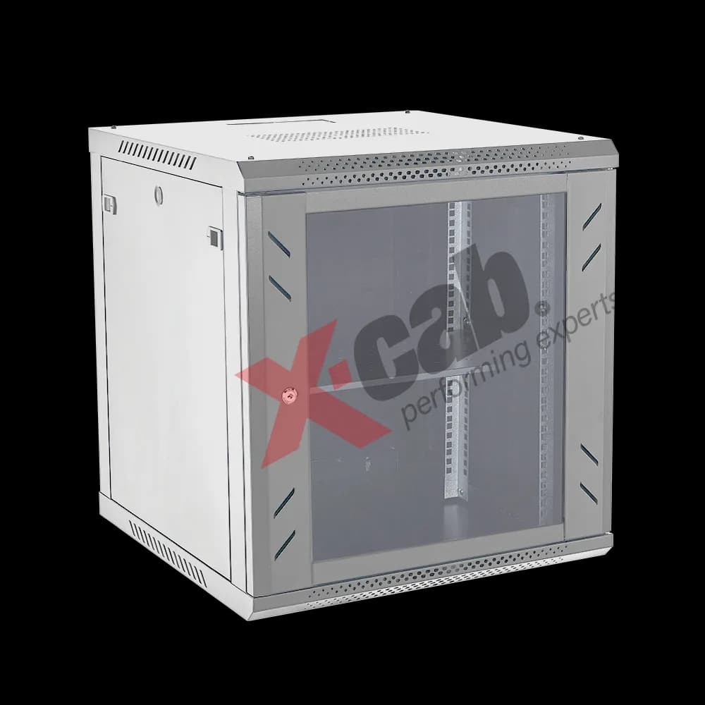 CABINETE Xcab metalic de perete 19", tip rack wallmount, 12U 600x600 mm, Xcab S Gri "Xcab-12U60S.7035"