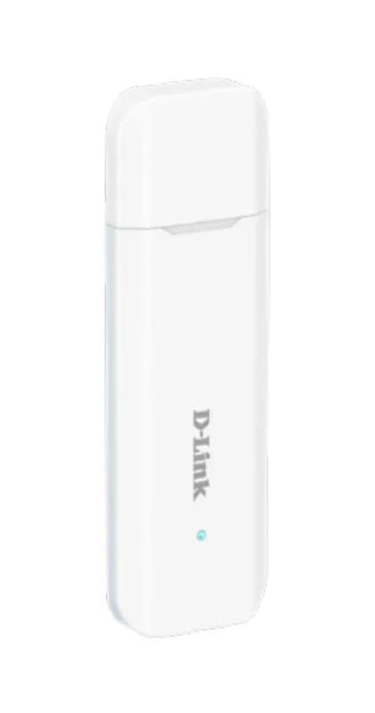D-Link 4G LTE USB adapter DWM-222, USB 2.0 interface, microSD card for storage expansion, Integrated SIM card slot, up to 150 Mbps download, white