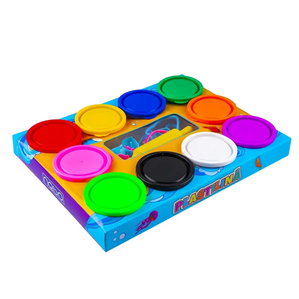 Plastilina modelaj, 10 culori, 60 g - NEBO — miniatură