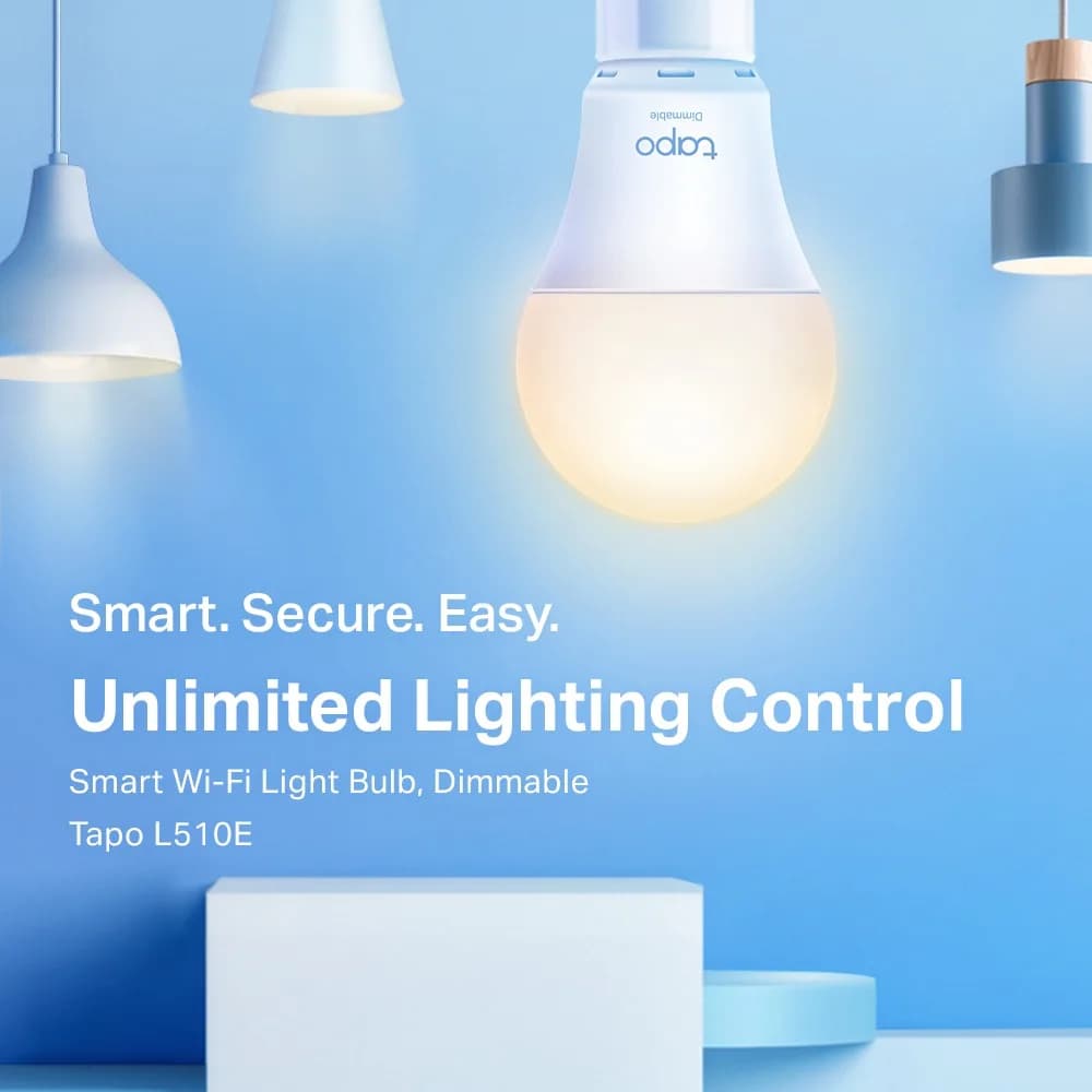 BEC LED wireless TP-LINK, 800lm, 8.7W, E27, se conecteaza la router Wi-Fi, intensitate reglabila, control prin smartphone cu aplicatia TAPO "Tapo L510E" — miniatură