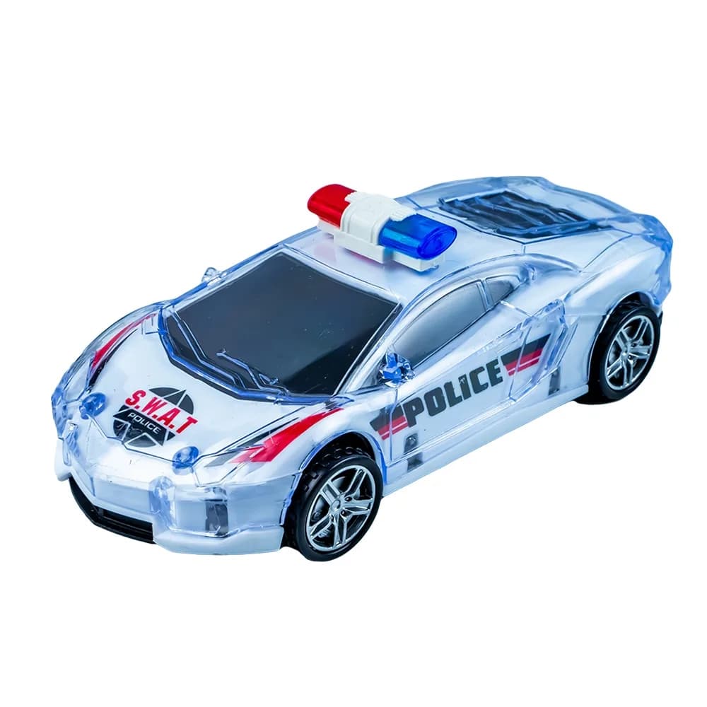 Masinute Politie, cu baterii, 16.6x7.2x5.8 cm, 8 buc/set — miniatură