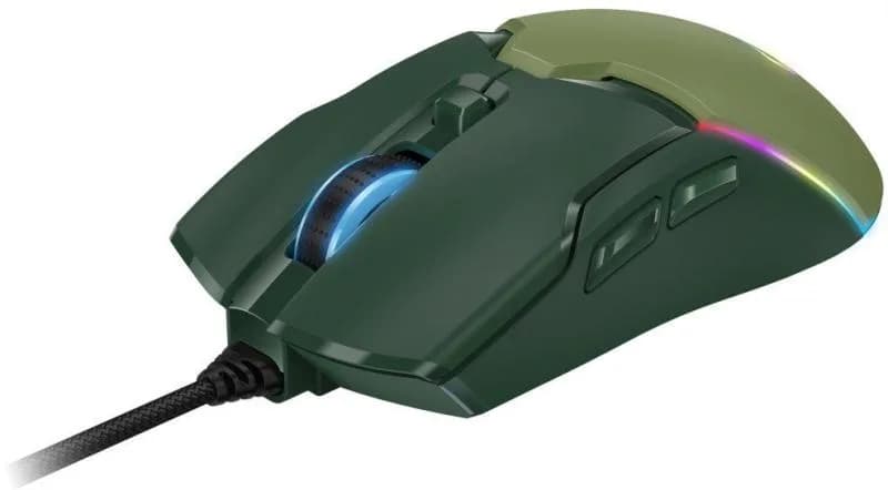 MOUSE Genius "Scorpion M700", gaming, cu fir USB-A, optic, 200 - 7200 dpi, butoane/scroll 6/1, iluminare RGB, verde, "31040009401" 4710268262886 — miniatură