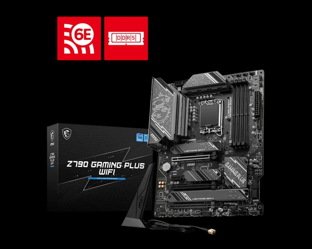 MSI Z790 GAMING PLUS WIFI, LGA 1700, INTEL Z790, 4xDDR5, DDR4 up to 7200+(OC)MHz, 3.0 x16 slot, 4x M.2 slots, 1x USB 3.2 Gen 2 (Type-C), 4x USB 3.2 Gen 1, 1x HDMI, ATX, 3y "Z790_GAMING_PLUS_WIFI"