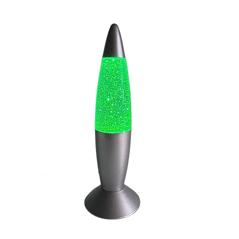 Lampa racheta cu sclipici, scutura si straluceste — miniatură