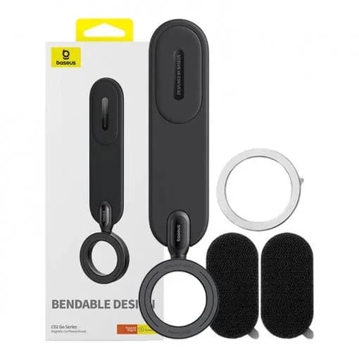 SUPORT AUTO Baseus C02 Go Series Magnetic pt. SmartPhone, fixare parbriz sau bord prin lipire, negru "C40165500111-00" - 6932172650780 — miniatură