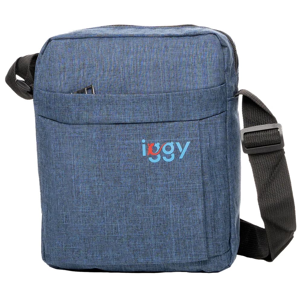 GEANTA CROSSBODY Iggy,1 bretea, 1 compartiment principal,1 compartiment frontal, 21x26x5.6cm, polyester,albastru "IGSB-CROSS-BL"