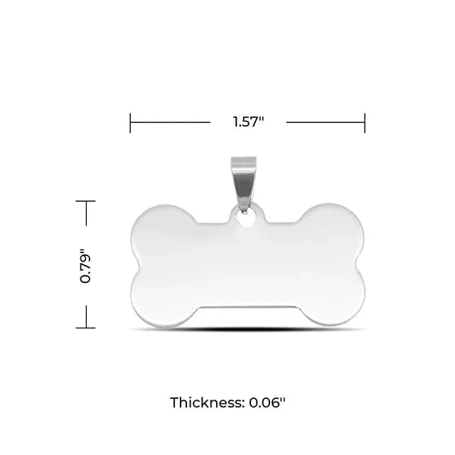 Accesoriu gravator laser xTool Bone-Shaped Stainless Steel Dog Tag – 10 buc — miniatură