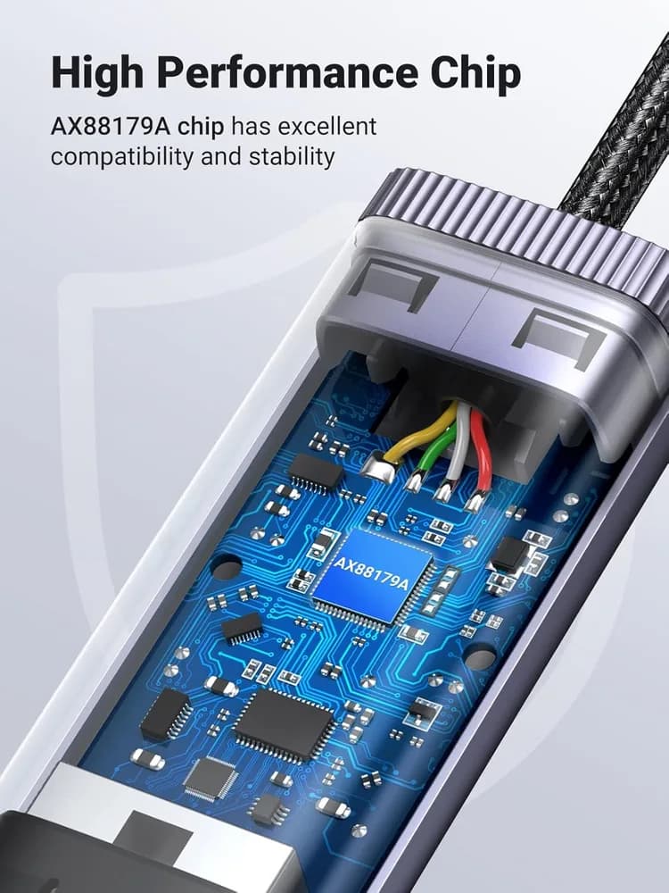ADAPTOR RETEA Ugreen, "CM483" extern, USB Type-C (T) la port Gigabit RJ-45, gri "40322" — miniatură