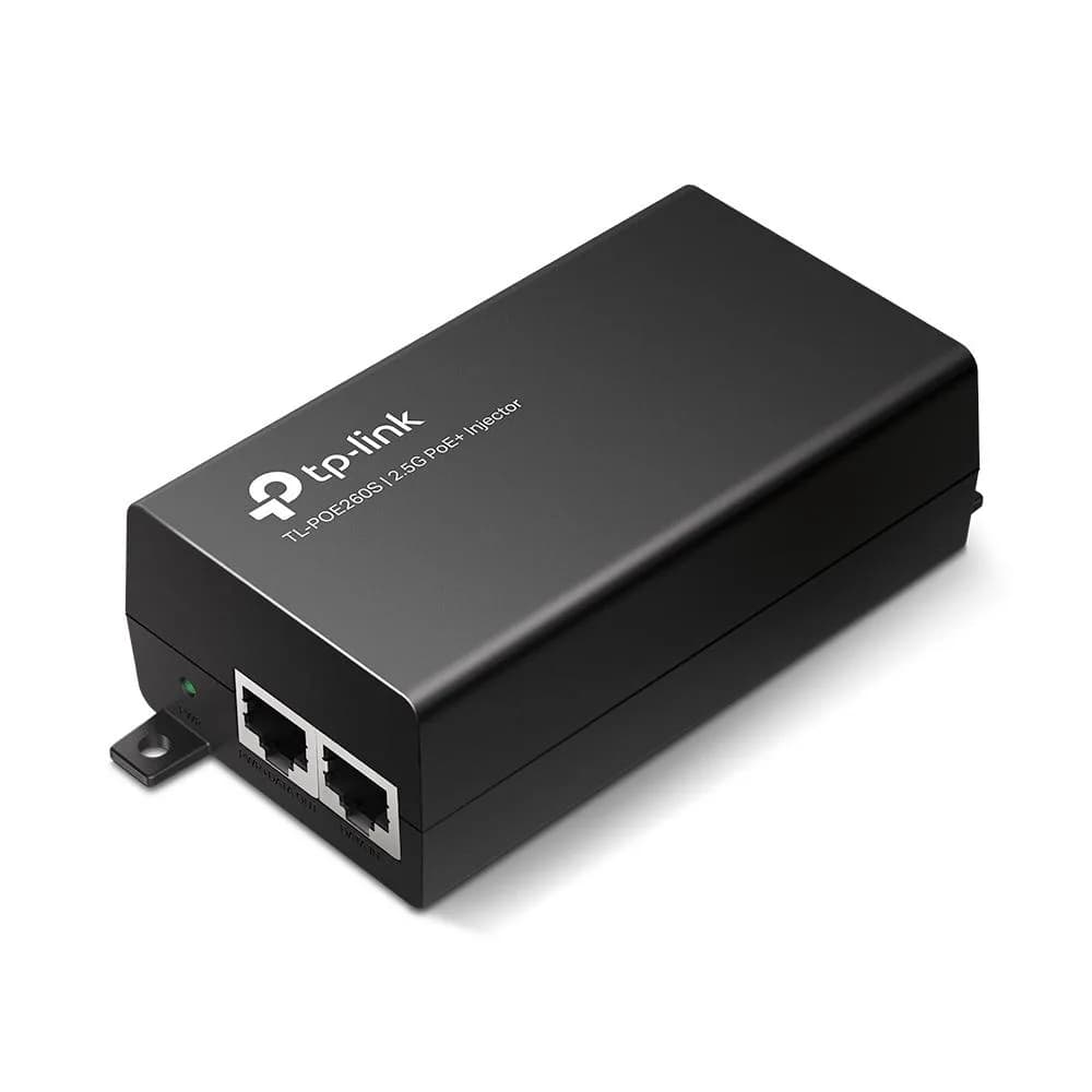 "2.5G PoE+ Injector Adapter PORT: 1× 2.5G PoE Port, 1× 2.5G Non-PoE Port SPEC: 802.3at/af Compliant, Data and Power Carried over The Same Cable Up to 100 Meters, Plastic Case, Pocket Size"