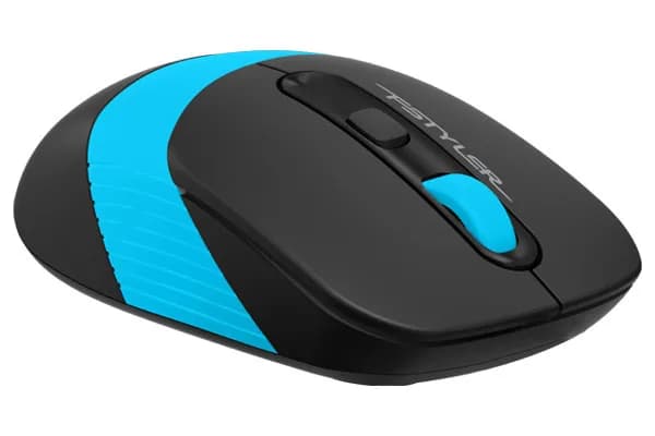MOUSE A4tech, gaming, wireless, 2.4GHz, optic, 2000 dpi, butoane/scroll 4/1, buton selectare viteza, negru / albastru, "FG10 Blue" — miniatură