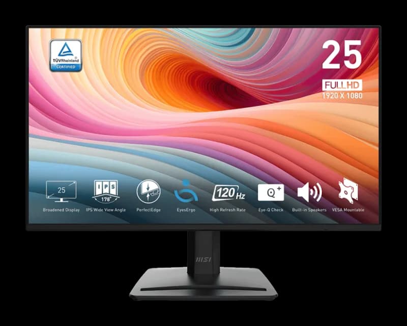 Monitor Consumer MSI PRO MP252 E2, 24.5", 1920 x 1080 pixeli, Black