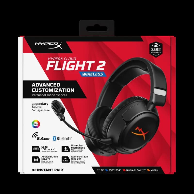 Casti Gaming Head-band HyperX Cloud Flight 2, Wireless, negru