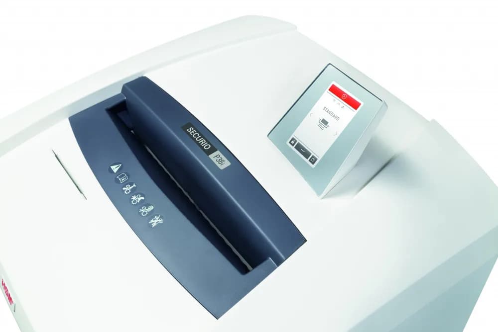 Distrugator documente manual HSM Securio P36i, 27-29 coli, cross cut (4.5 x 30 mm), securitate 4 "H-1853121" — miniatură