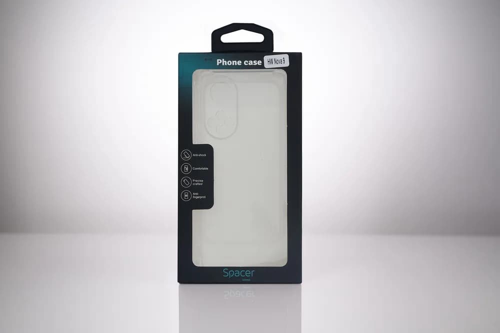 Husa Huawei telefon Nova 9, transparent, tip back cover, protectie suplimentara antisoc la colturi, material flexibil TPU, "SPPC-HU-N9-CLR" — miniatură