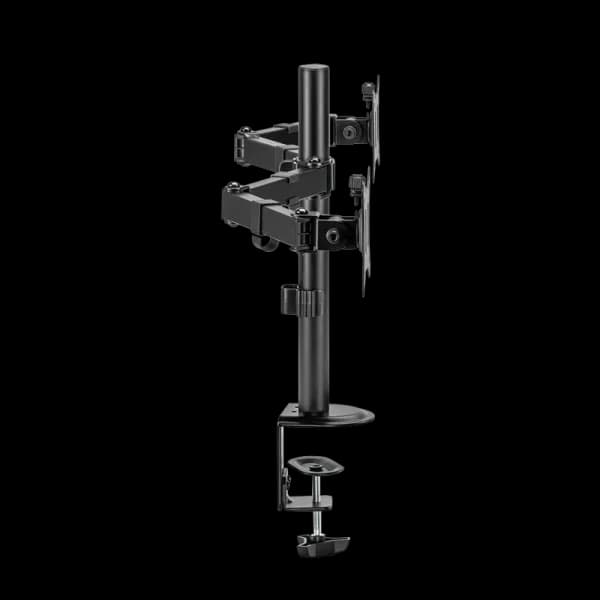 SUPORT de birou LOGILINK, pt 2 TV/monitor, plat, diag. max 32 inch, rotatie, inclinare, pivotare, orizontala, verticala, totala, max 9 Kg x 2, "BP0172" — miniatură