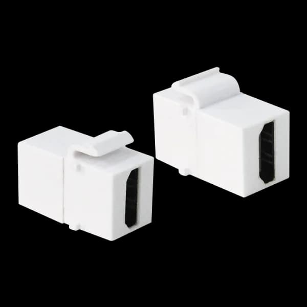 CUPLA HDMI LOGILINK Keystone, 1 x HDMI (T) la 1 x HDMI (M), placat cu aur, termoplastica, alb, "NK0014"