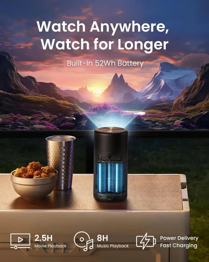 Proiector smart portabil Anker, Nebula X1, 4k Triple Laser engine, Google TV, Dolby audio smart AI, 3840x2160, 3500 ANSI lumeni, Wi-Fi, gri, "D23512F1" - 194644235543 — miniatură