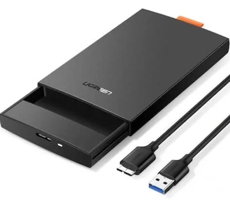 RACK extern Ugreen, "CM237" pt HDD si SSD SATA 2.5" conectare USB 3.0 max 5 Gbps, 1 x 50cm USB to Micro USB 3.0 Cable, ABS, negru "60353" - 6957303863532