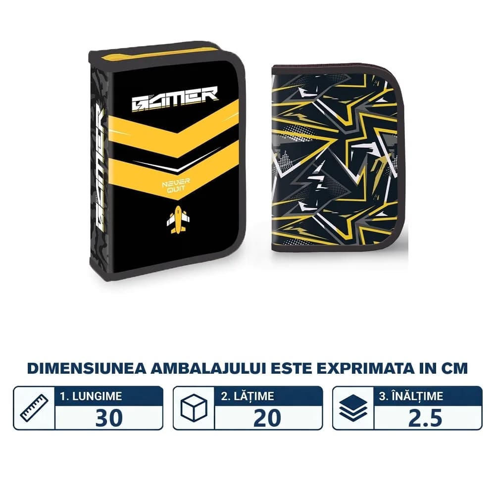 Penar echipat, 1 fermoar, 2 extensii, 32 piese, GAMER - S-COOL — miniatură