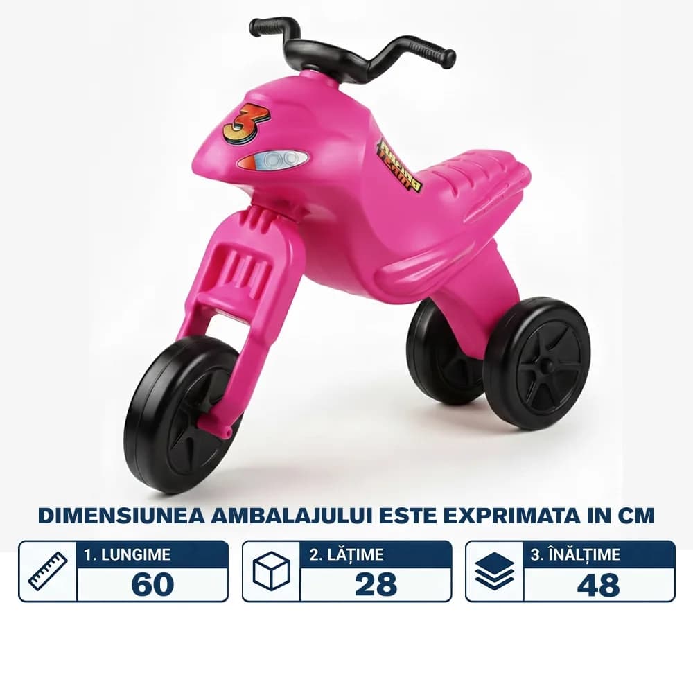 Motocicleta fara pedale, roz - ROBENTOYS — miniatură