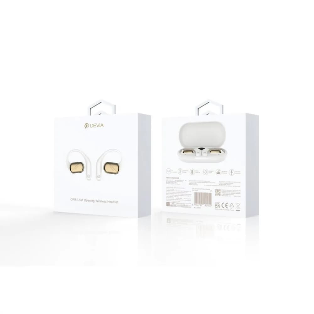 Devia Casti Bluetooth Wireless Open-Ear OWS Lite1 Bej — miniatură