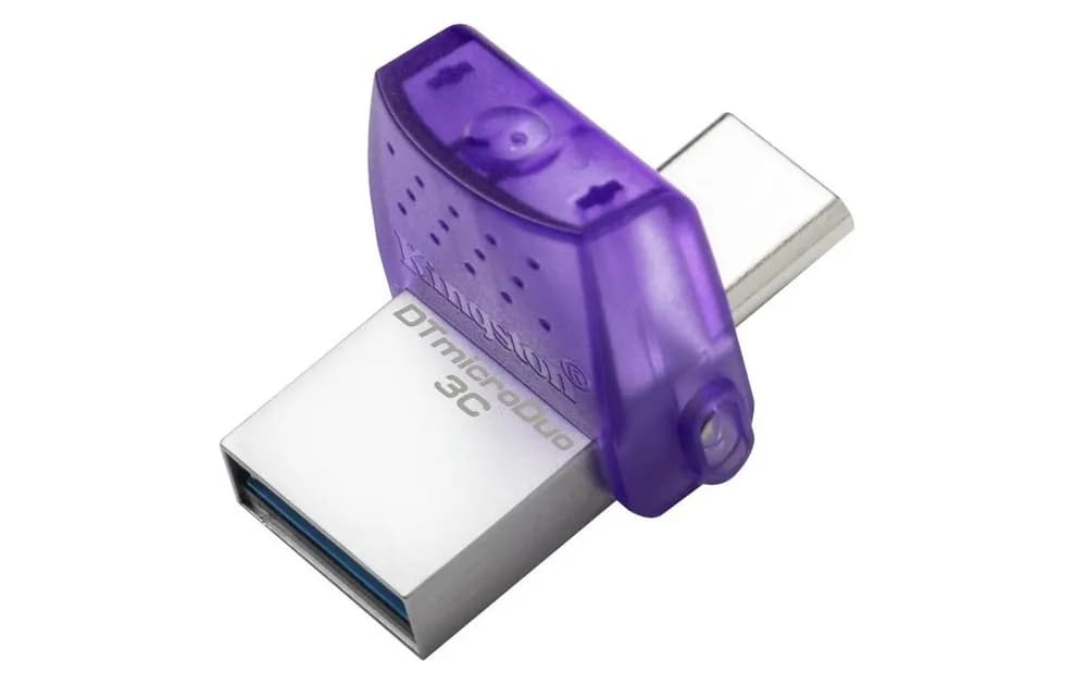 Memorie USB Kingston microDuo 3C 256 GB, USB 3.0, Purpuriu — miniatură