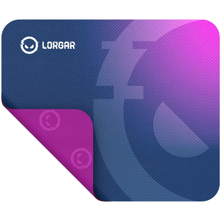 Lorgar Main 133, Gaming mouse pad, High-speed surface, Purple anti-slip rubber base, size: 360mm x 300mm x 3mm, weight 0.2kg "LRG-GMP133" — miniatură