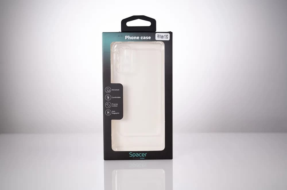 Husa Xiaomi Redmi Note 10 5G Spacer, transparenta, grosime 1.5mm, protectie suplimentara antisoc la colturi, material flexibil TPU "SPPC-XI-RM-N105G-CLR" — miniatură