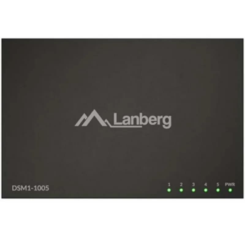 Switch Lanberg DSM1-1005, 5 porturi 1000BASE-T, Unmanaged, maxiumum network link speed 1GB/S, latime de banda suportata 10 Gbps, negru
