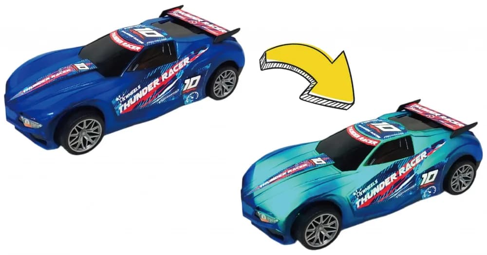 MASINUTA CU LUMINI, SUNETE SI SISTEM PULLBACK RACER, SCARA 1/24, DIVERSE CULORI- ALBASTRU, VERDE SI ROZ