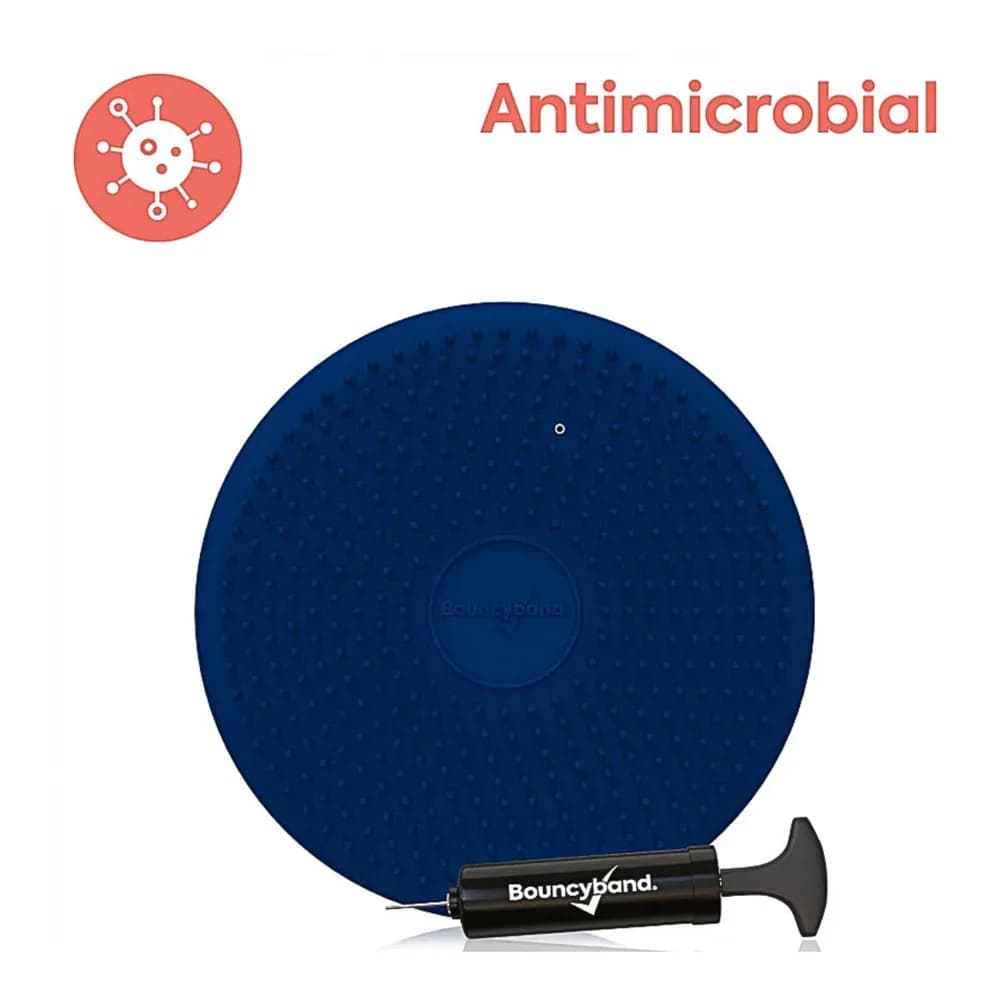 Pernă senzorială antimicrobiană Wiggle – Albastru 27 cm – Alternativă flexibilă de ședere – Bouncyband