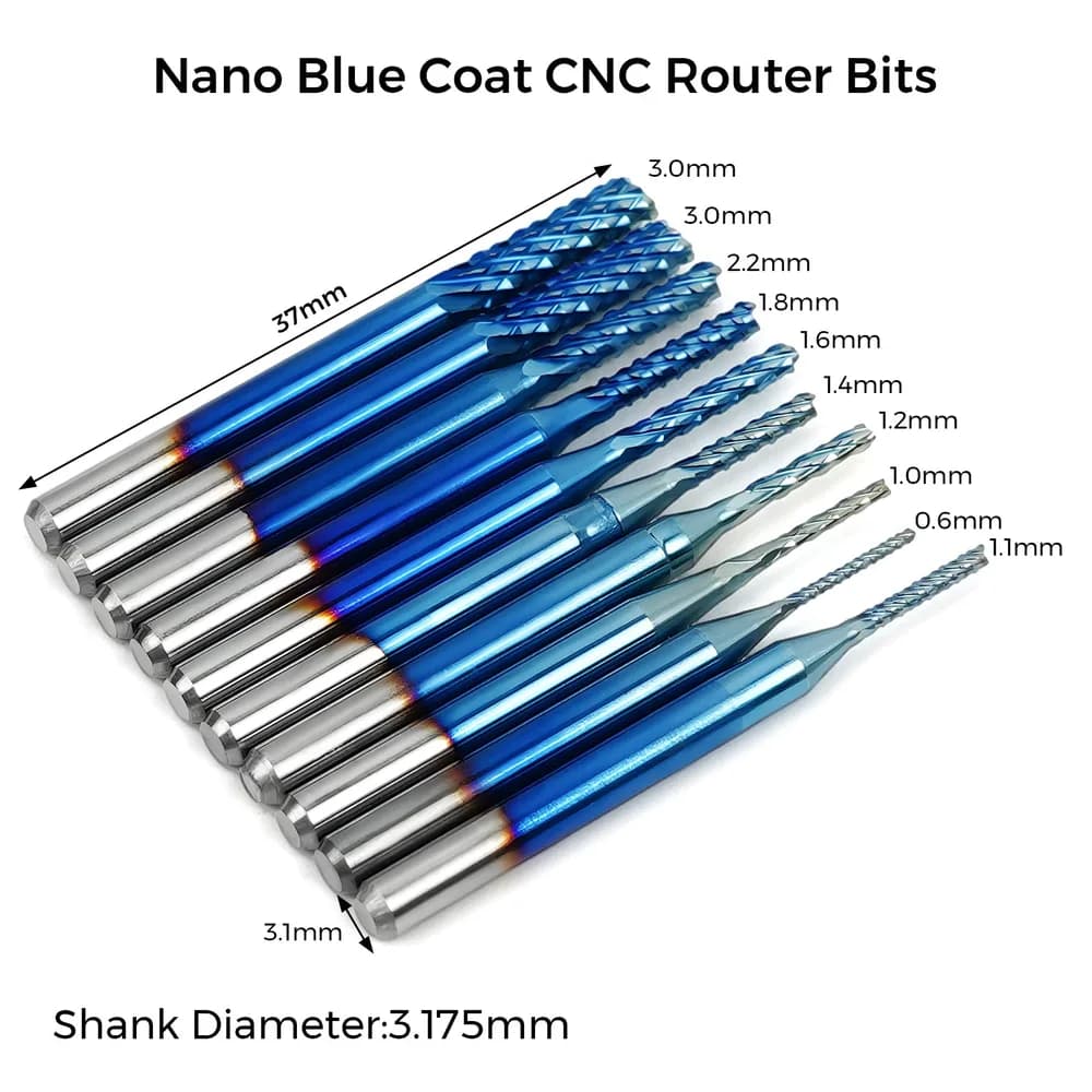 Accesoriu gravator laser TwoTrees End Mills pentru CNC – 40 buc — miniatură