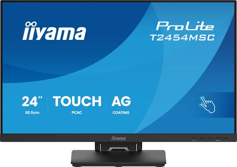 IIYAMA Monitor Touch T2454MSC-B3AG 24" InCell PCAP 10pt touchscreen monitor featuring IPS panel technology, Anti-Glare coating and a flexible stand "T2454MSC-B3AG" — miniatură