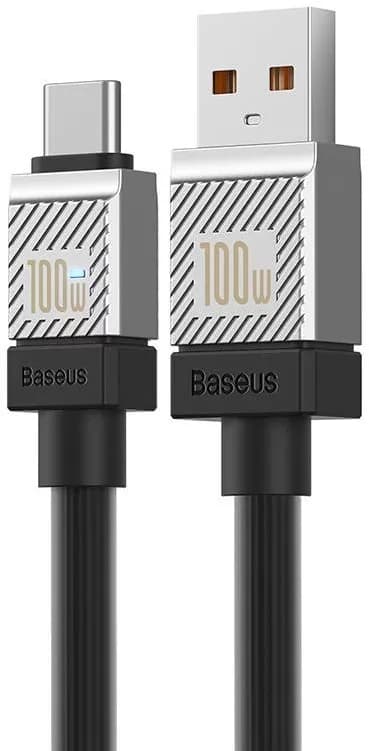 CABLU alimentare si date Baseus, Fast Charging Data Cable pt. smartphone, USB (T) la USB Type-C (T), 100W, 1m, negru, "CAKW000601" (include TV 0.18lei) - 6932172626808 — miniatură