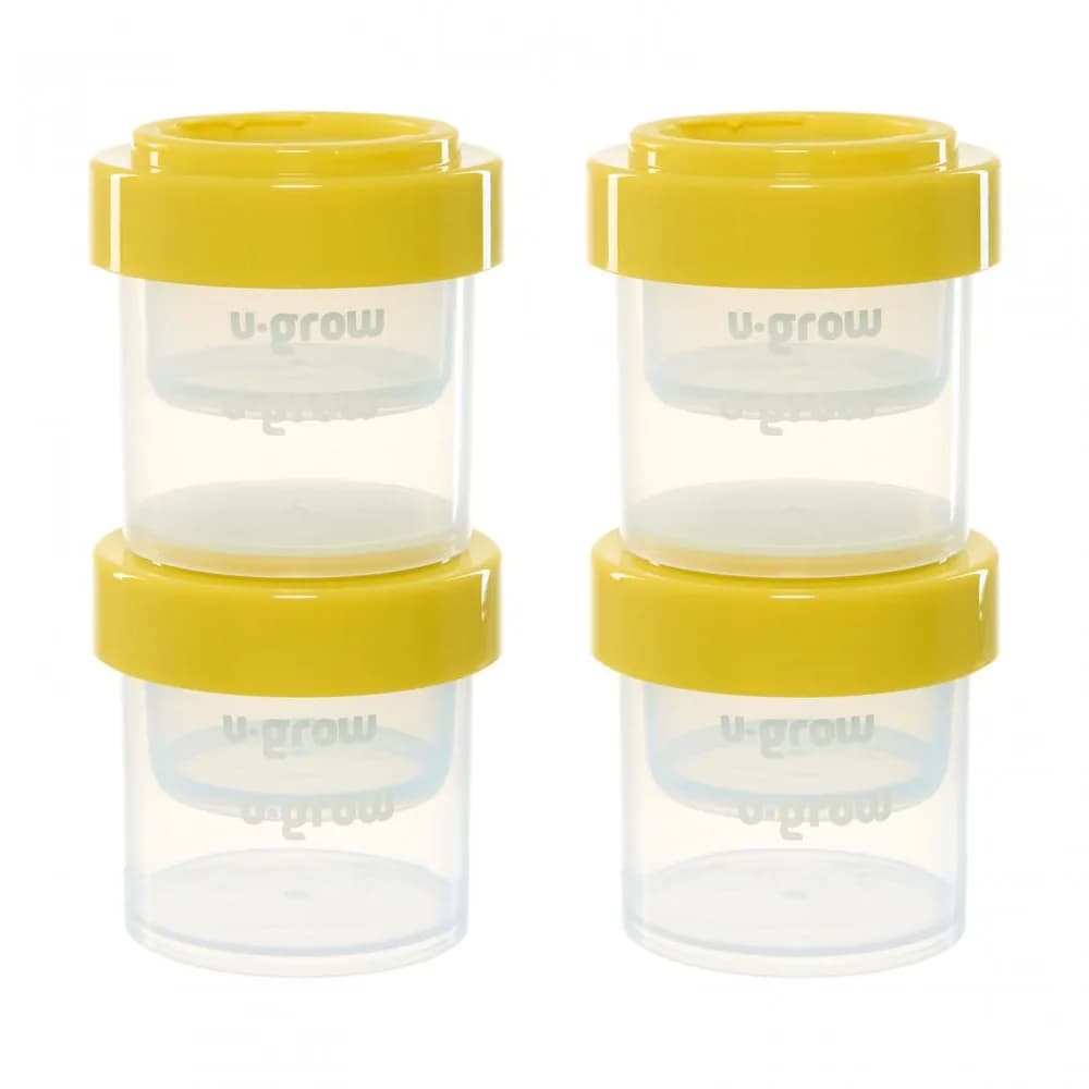 Set 8 recipiente cu capac pentru stocare hrana copii, 4*80ml + 4*220ml, U-Grow — miniatură