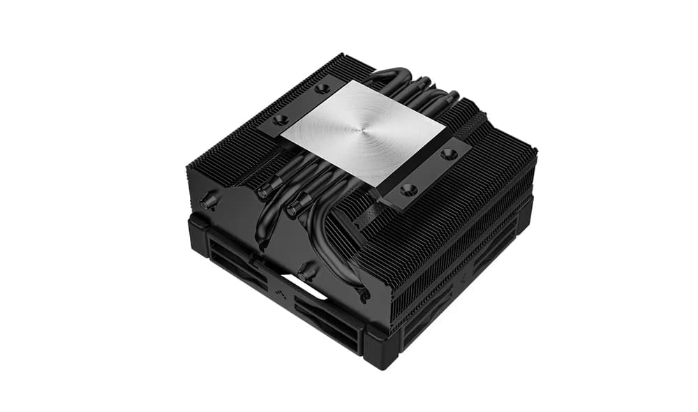 COOLER DeepCool "AN400 BK" skt. Intel si AMD, racire cu aer, vent. 92mm, 500 - 2950 RPM, 4 heatpipies, inaltime 52.5mm, iluminare LED alb,"R-AN400-BKWNMN-G" — miniatură