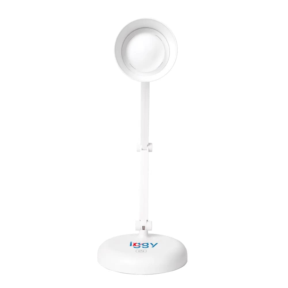 LAMPA BIROU LED Iggy,100 lumen,3 trepte intens lum,buton tactil on/off,mat ABS,conec: cablu USB inclus/3 baterii AA (neincluse),durata viata bec LED 50000h,alb "IGDL-LED-LAMP" — miniatură