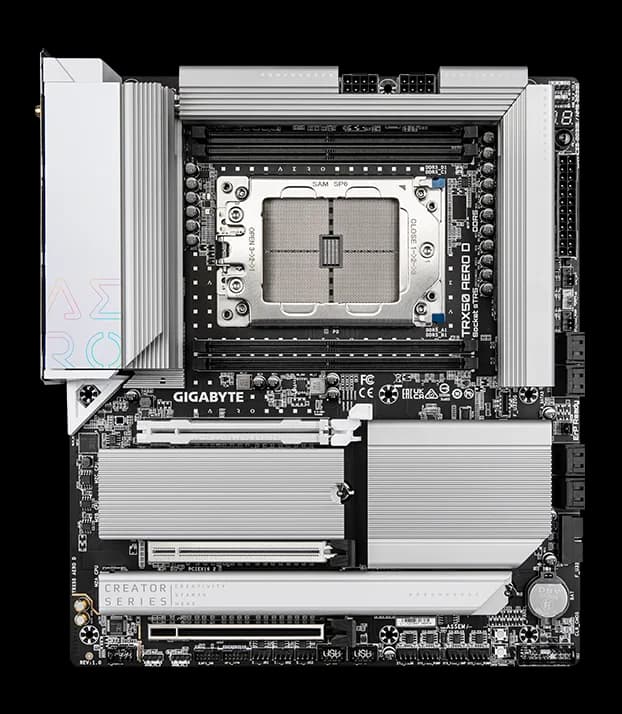 Placa de baza Gigabyte TRX50 AERO D, Socket sTR5, DDR5, E-ATX — miniatură