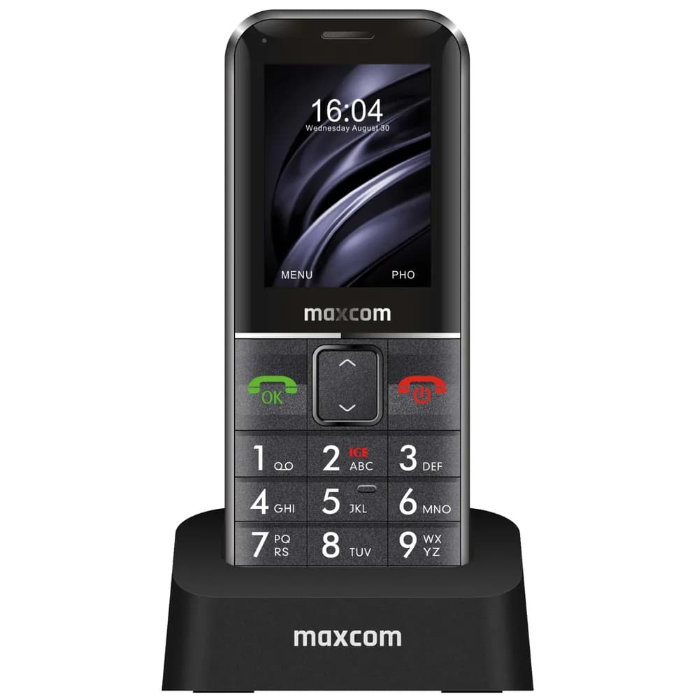 Telefon cu butoane, Maxcom, "MM735" ecran 2.2 inch, rez. camera 2 Mpix, 2G, OEM, acumulator 1400 mAh, negru, "MM735 Black" — miniatură