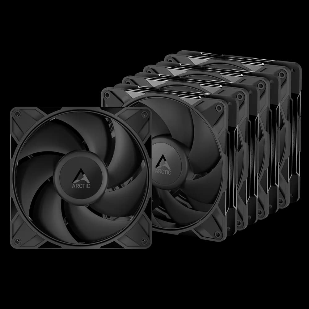 Set 5 ventilatoare Arctic "P14 Pro PST - 5 Pack", 140mm, 600 - 3000 RPM, FDB, 110 cfm, 4-Pin Fan Plug + 4-Pin Socket, lungime cablu 400 mm + 80 mm Daisy-Chain, negru, "ACFAN00319A" - 4895265000430