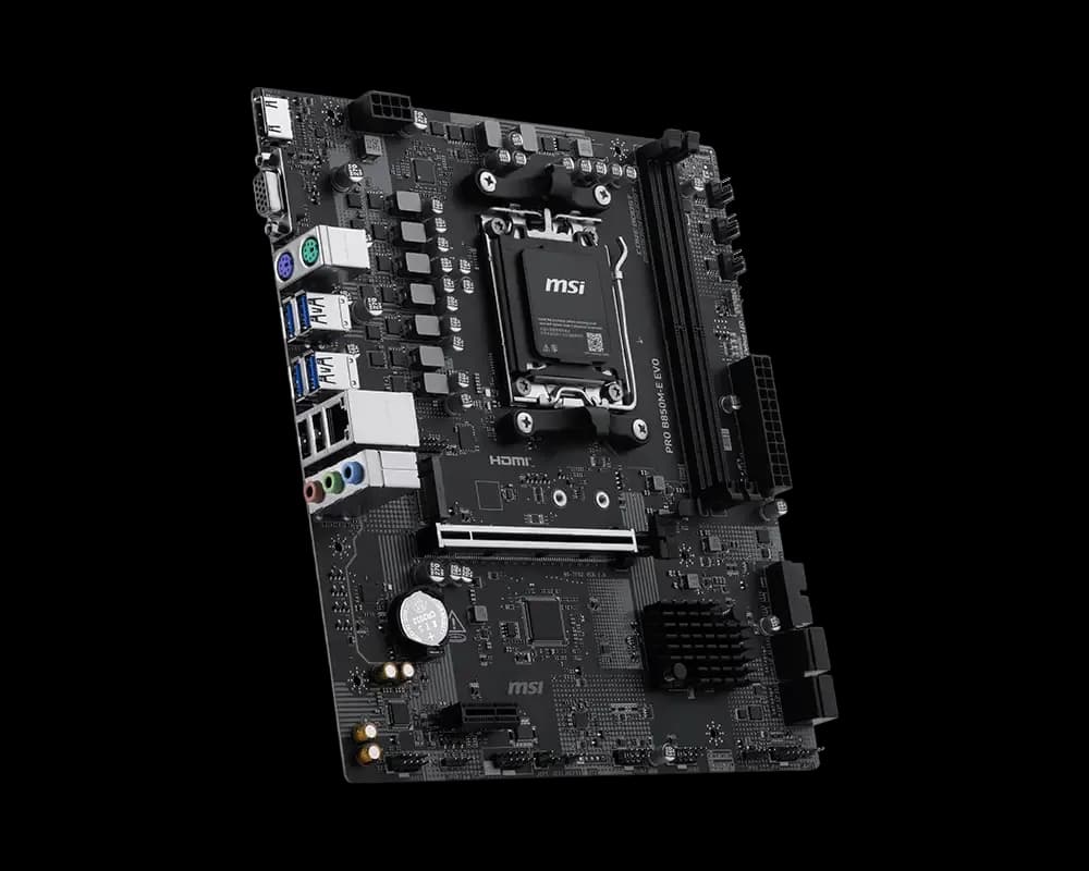Placa de baza MSI PRO B850M-E EVO, AMD B850, Socket AM5, mATX, Negru "PRO B850M-E EVO" — miniatură