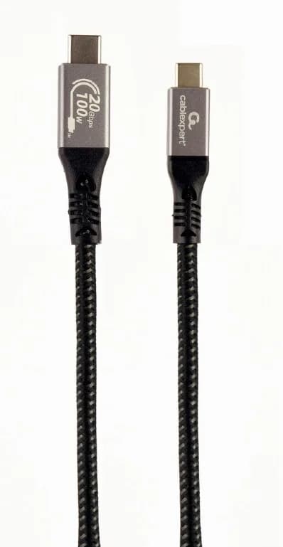 CABLU alimentare si date GEMBIRD, pt. smartphone, USB 3.2 Gen2 Type-C (T) la USB 3.2 Type-C (T), 100W, 1.5m, negru, "CCBP-USB3-CMCM100-1.5M"