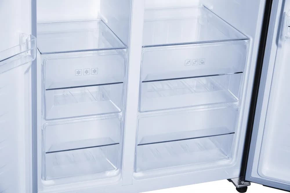 Side by Side HEINNER HSBS-H442NFBKE++, No Frost, 442 L, Clasa E, Negru — miniatură