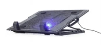 STAND GEMBIRD notebook 17", sita metal, fan 15cm cu led light, 1500rpm, 20cfm, ajustare inaltime 5 trepte, black, "NBS-1F17T-01" — miniatură